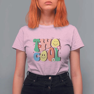 Second Birthday T Shirt For Women Two Cool Gift 2 Years Old Retro Groovy TS11 Light Pink Print Your Wear