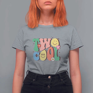Second Birthday T Shirt For Women Two Cool Gift 2 Years Old Retro Groovy TS11 Sport Gray Print Your Wear
