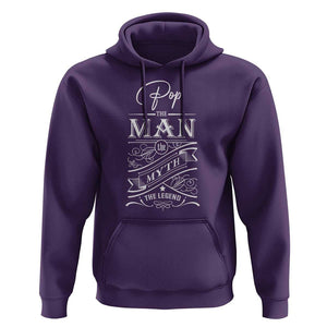 Pops The Man The Myth The Legend Hoodie Vintage Father's Day TS11 Purple Print Your Wear