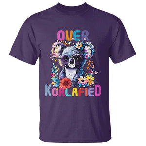 Funny Koala T Shirt Over Koalafied Cute Colorful Bear TS11 Purple Print Your Wear