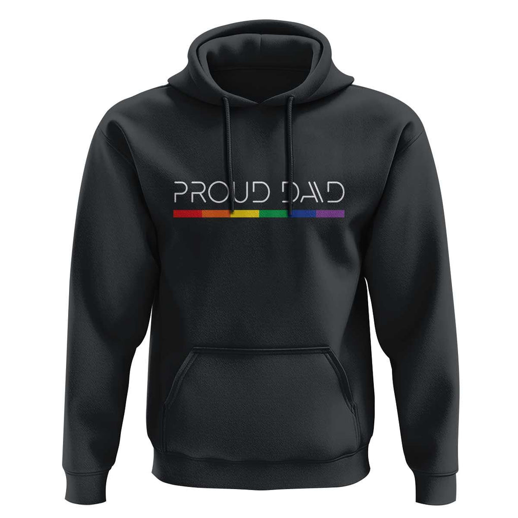 LGBTQ Gay Pride Hoodie Proud Dad Father's Day LGBT Flag TS11 Black Print Your Wear