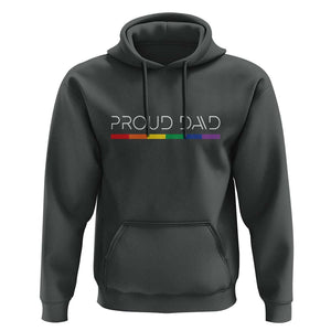 LGBTQ Gay Pride Hoodie Proud Dad Father's Day LGBT Flag TS11 Dark Heather Print Your Wear