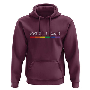 LGBTQ Gay Pride Hoodie Proud Dad Father's Day LGBT Flag TS11 Maroon Print Your Wear