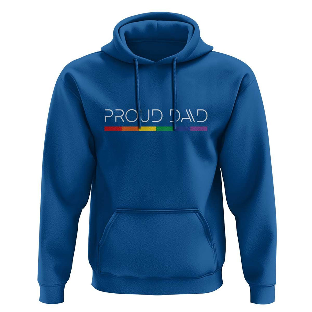 LGBTQ Gay Pride Hoodie Proud Dad Father's Day LGBT Flag TS11 Royal Blue Print Your Wear