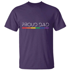 LGBTQ Gay Pride T Shirt Proud Dad Father's Day LGBT Flag TS11 Purple Print Your Wear