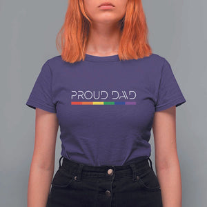 LGBTQ Gay Pride T Shirt For Women Proud Dad Father's Day LGBT Flag TS11 Purple Print Your Wear