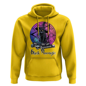 Cat Lover Hoodie Black Meowgic Pentagram Witchcraft Magic TS11 Daisy Print Your Wear