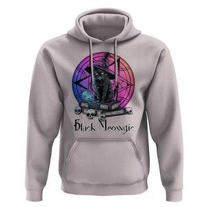 Cat Lover Hoodie Black Meowgic Pentagram Witchcraft Magic TS11 Ice Gray Print Your Wear
