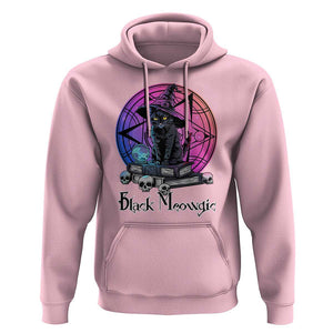 Cat Lover Hoodie Black Meowgic Pentagram Witchcraft Magic TS11 Light Pink Print Your Wear