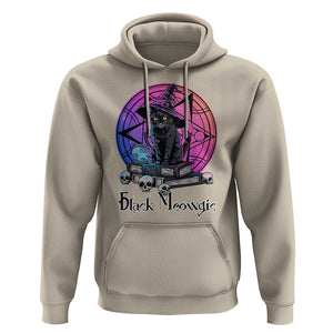 Cat Lover Hoodie Black Meowgic Pentagram Witchcraft Magic TS11 Sand Print Your Wear