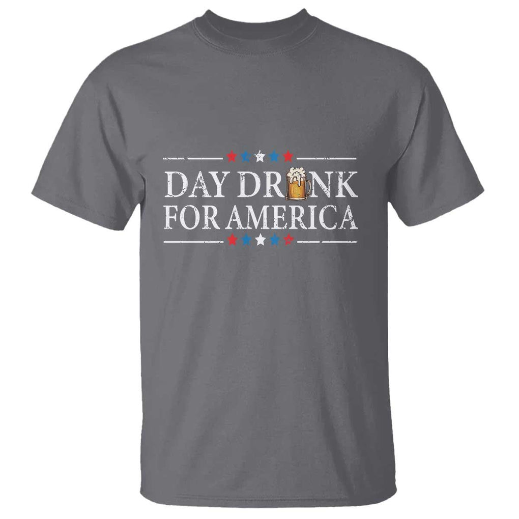Funny 4th Of July Drinking T Shirt Day Drunk For American TS11 Charcoal Print Your Wear