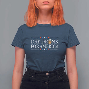 Funny 4th Of July Drinking T Shirt For Women Day Drunk For American TS11 Navy Print Your Wear