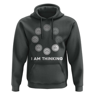 Checkers Lover Hoodie I Am Thinking Board Game Draughts Player TS11 Dark Heather Print Your Wear