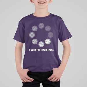 Checkers Lover T Shirt For Kid I Am Thinking Board Game Draughts Player TS11 Purple Print Your Wear