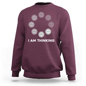 Checkers Lover Sweatshirt I Am Thinking Board Game Draughts Player TS11 Maroon Print Your Wear