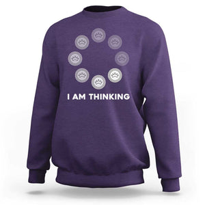 Checkers Lover Sweatshirt I Am Thinking Board Game Draughts Player TS11 Purple Print Your Wear