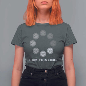 Checkers Lover T Shirt For Women I Am Thinking Board Game Draughts Player TS11 Dark Heather Print Your Wear