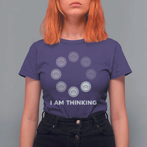 Checkers Lover T Shirt For Women I Am Thinking Board Game Draughts Player TS11 Purple Print Your Wear
