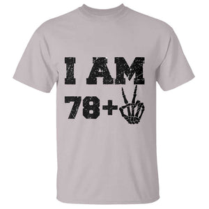 Funny 80th Birthday T Shirt I Am 79 Plus 80 Years Old Skull TS11 Ice Gray Print Your Wear