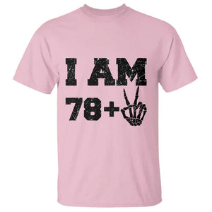 Funny 80th Birthday T Shirt I Am 79 Plus 80 Years Old Skull TS11 Light Pink Print Your Wear
