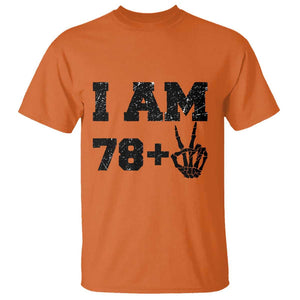 Funny 80th Birthday T Shirt I Am 79 Plus 80 Years Old Skull TS11 Orange Print Your Wear