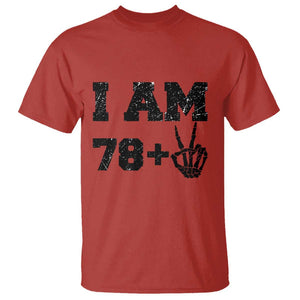 Funny 80th Birthday T Shirt I Am 79 Plus 80 Years Old Skull TS11 Red Print Your Wear
