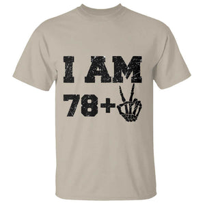 Funny 80th Birthday T Shirt I Am 79 Plus 80 Years Old Skull TS11 Sand Print Your Wear
