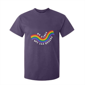 No Kings But Yas Queens LGBTQ Pride Retro Rainbow T Shirt For Kid