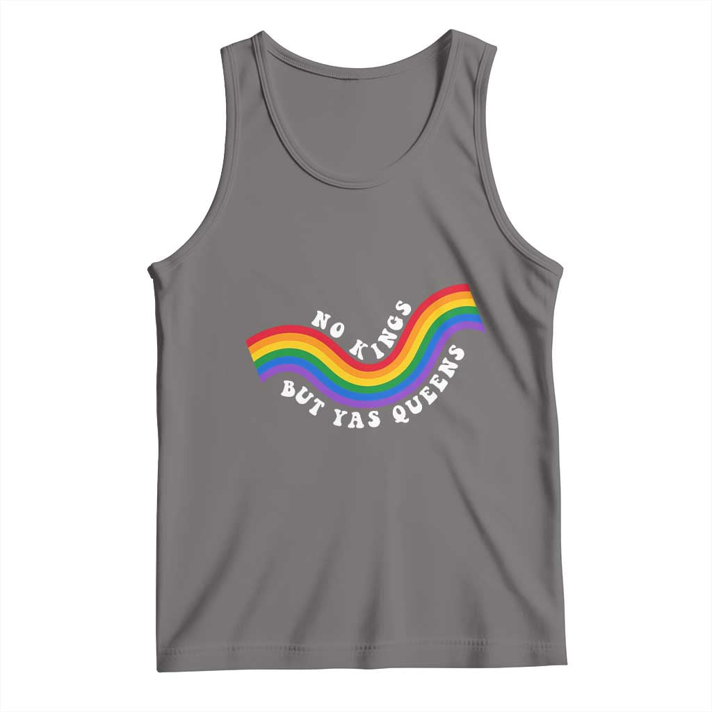 No Kings But Yas Queens LGBTQ Pride Retro Rainbow Tank Top