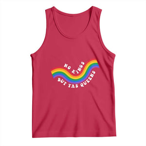 No Kings But Yas Queens LGBTQ Pride Retro Rainbow Tank Top