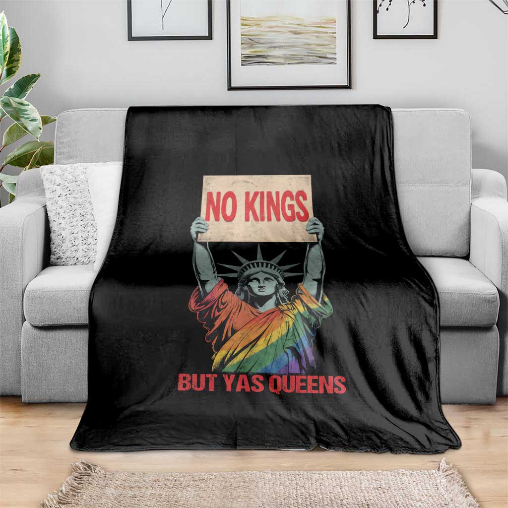 No Kings But Yas Queens Throw Blanket Statue Of Liberty LGBTQ Pride Ally Pride TS11 Print Your Wear