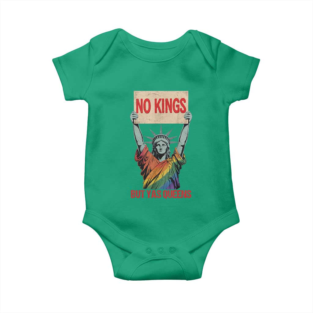 No Kings But Yas Queens Baby Onesie Statue Of Liberty LGBTQ Pride Ally Pride