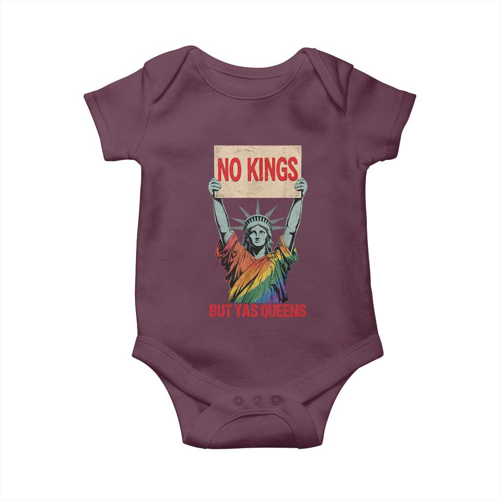 No Kings But Yas Queens Baby Onesie Statue Of Liberty LGBTQ Pride Ally Pride