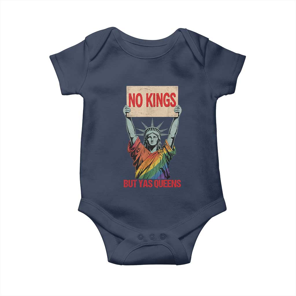 No Kings But Yas Queens Baby Onesie Statue Of Liberty LGBTQ Pride Ally Pride