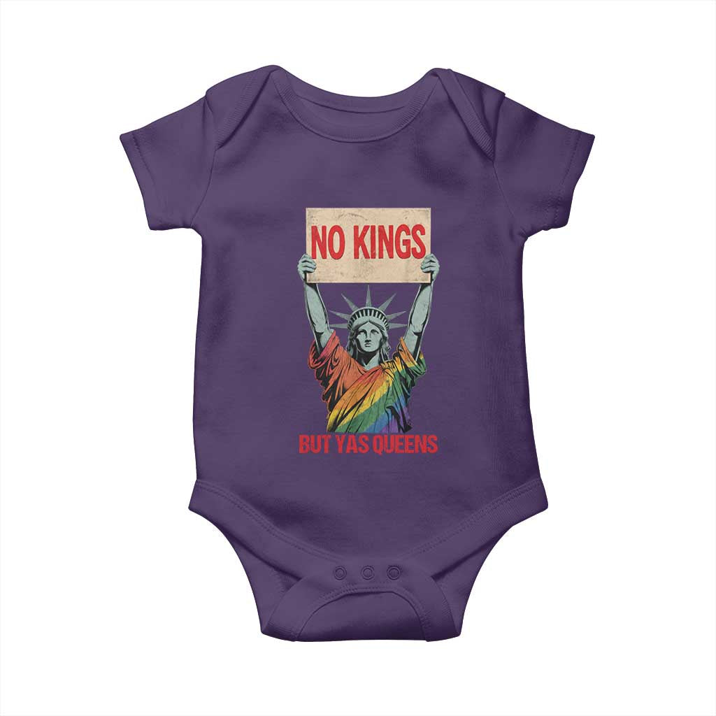 No Kings But Yas Queens Baby Onesie Statue Of Liberty LGBTQ Pride Ally Pride
