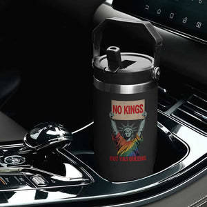 No Kings But Yas Queens Flip Straw Tumbler Statue Of Liberty LGBTQ Pride Ally Pride