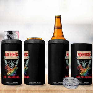 No Kings But Yas Queens 4 in 1 Can Cooler Tumbler Statue Of Liberty LGBTQ Pride Ally Pride