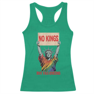 No Kings But Yas Queens Racerback Tank Top Statue Of Liberty LGBTQ Pride Ally Pride TS11 Irish Green Print Your Wear