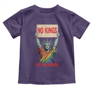 No Kings But Yas Queens Toddler T Shirt Statue Of Liberty LGBTQ Pride Ally Pride TS11 Purple Print Your Wear