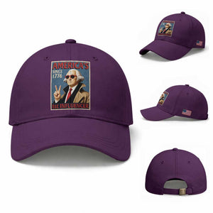 George Washington America's 1st Influencer Baseball Cap Funny Founding Father USA