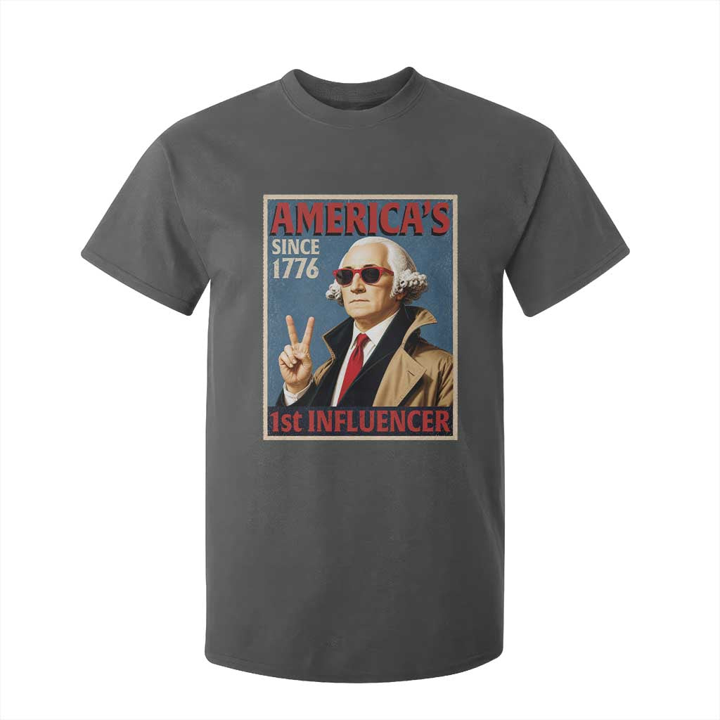 George Washington America's 1st Influencer T Shirt For Kid Funny Founding Father USA