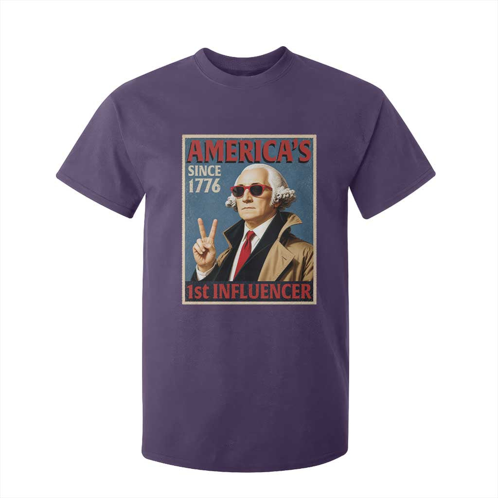 George Washington America's 1st Influencer T Shirt For Kid Funny Founding Father USA