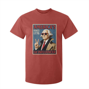 George Washington America's 1st Influencer T Shirt For Kid Funny Founding Father USA