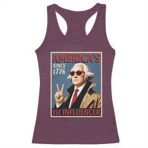 George Washington America's 1st Influencer Racerback Tank Top Funny Founding Father USA