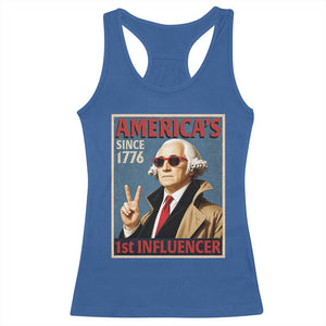 George Washington America's 1st Influencer Racerback Tank Top Funny Founding Father USA