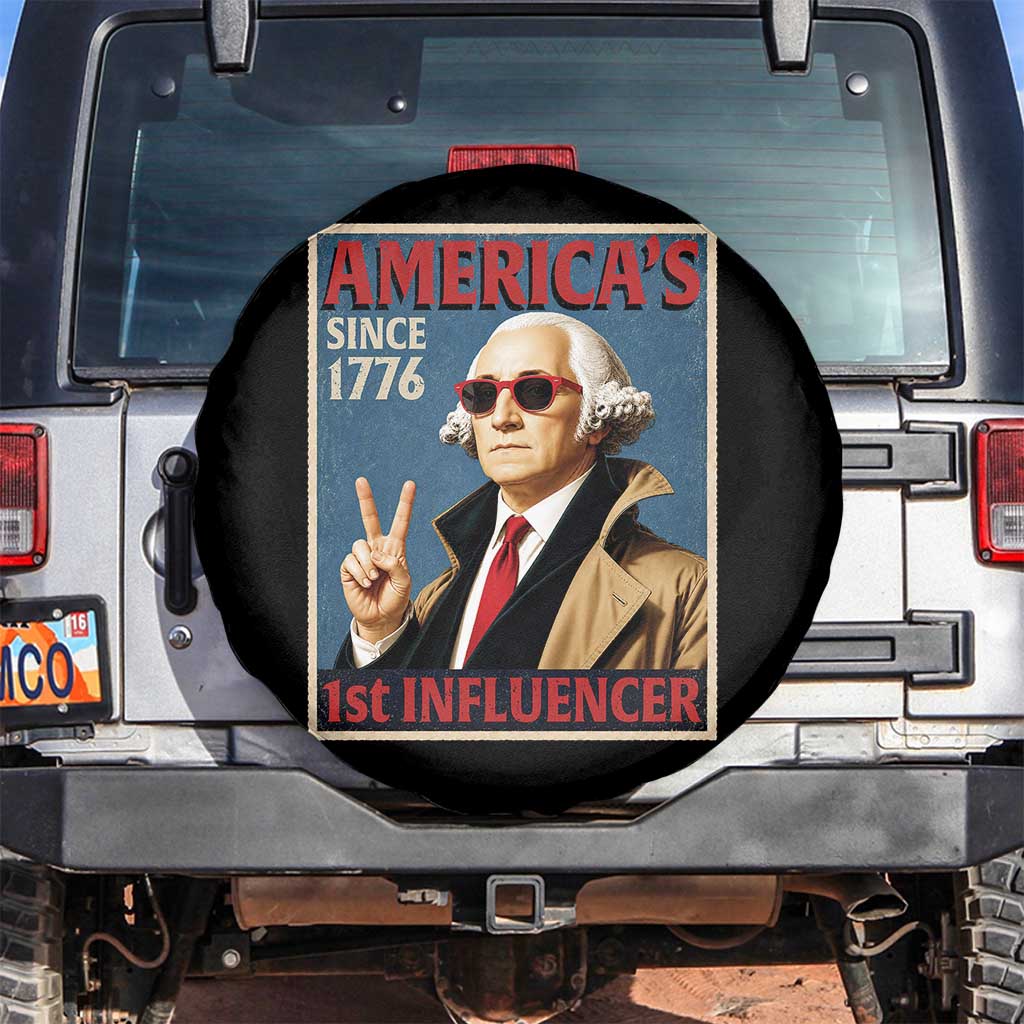 George Washington America's 1st Influencer Spare Tire Cover Funny Founding Father USA