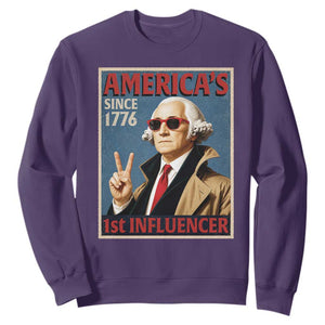 George Washington America's 1st Influencer Sweatshirt Funny Founding Father USA