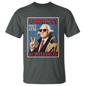 George Washington America's 1st Influencer T Shirt Funny Founding Father USA