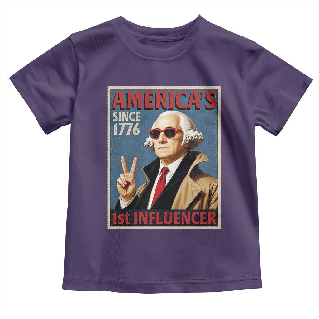 George Washington America's 1st Influencer Toddler T Shirt Funny Founding Father USA