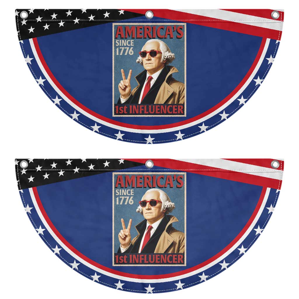 George Washington America's 1st Influencer Patriotic Fan Flag Funny Founding Father USA